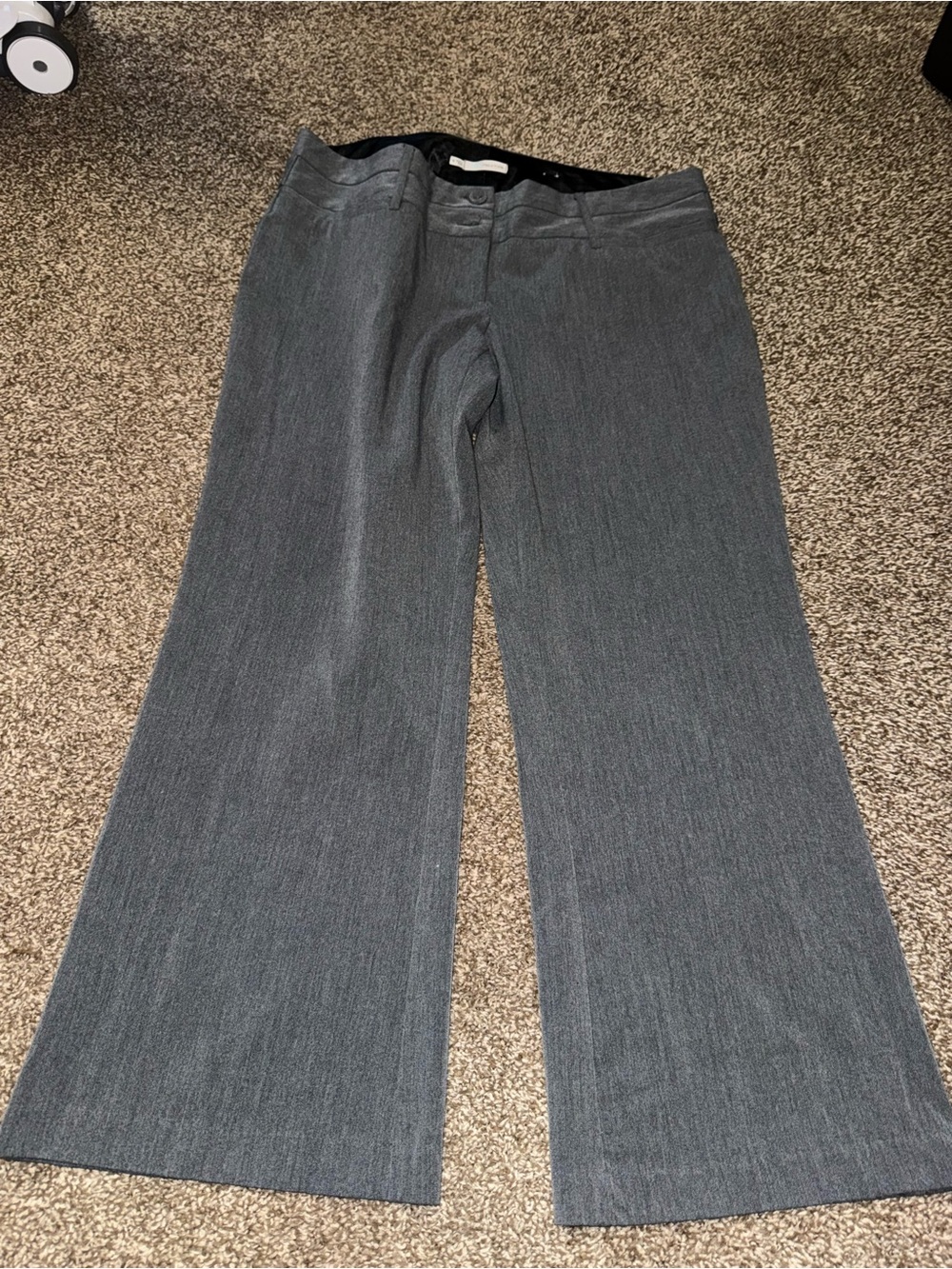 Maurices Heather Gray Double-Button Waist Trousers